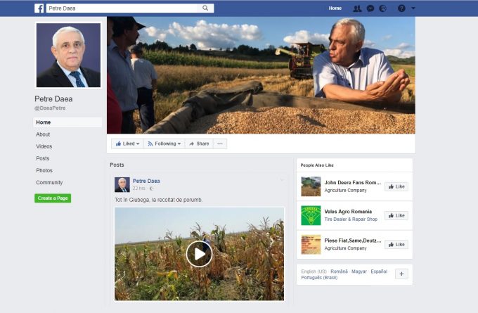 HARFELE SĂPTĂMÂNII. Petre Daea și-a făcut cont de Facebook. El face live-uri din lanuri de floarea soarelui (video)