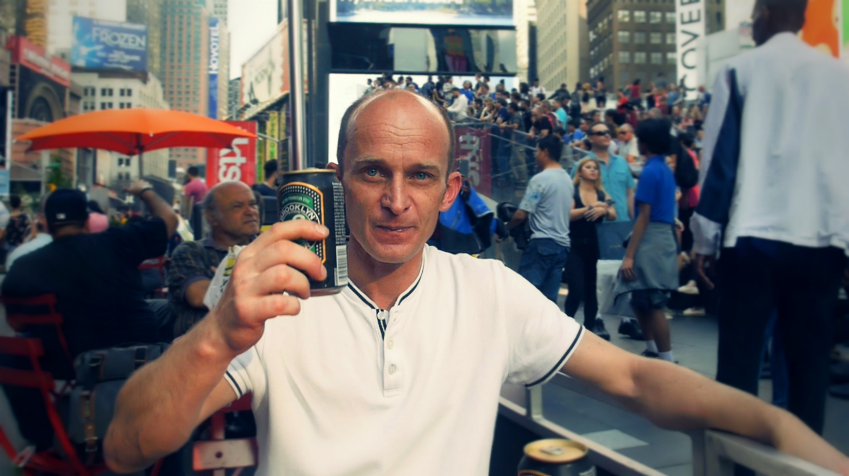 Bogdan Lungu, în Times Square, New York