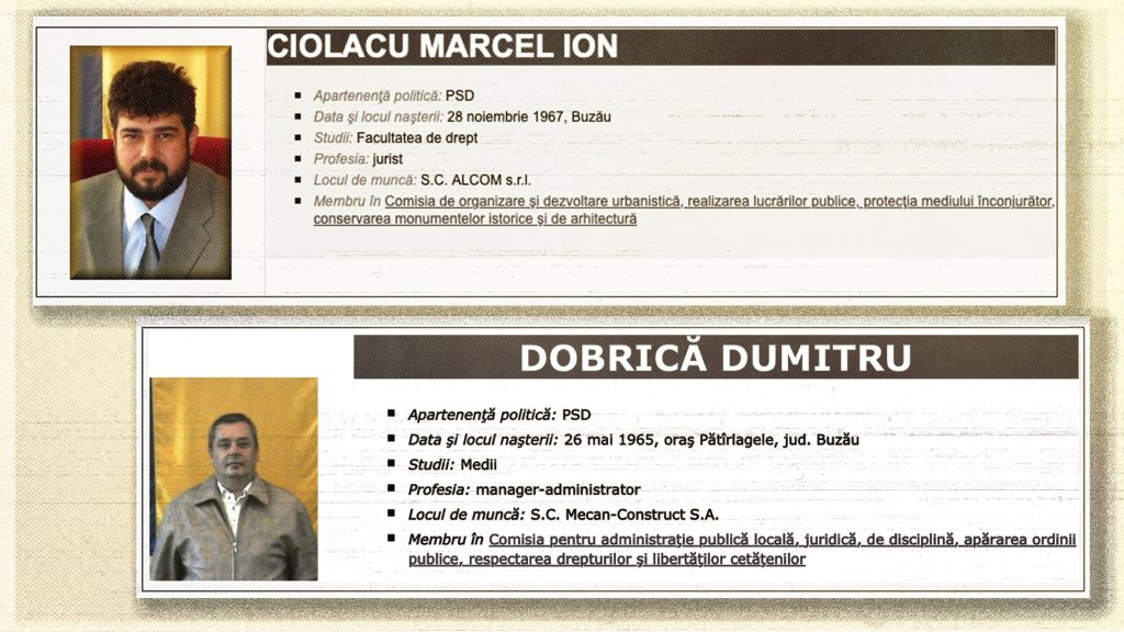 Marcel Ciolacu și Dumitru Dobrică, pe când erau colegi în Consiliul Județean Buzău (2004-2008)