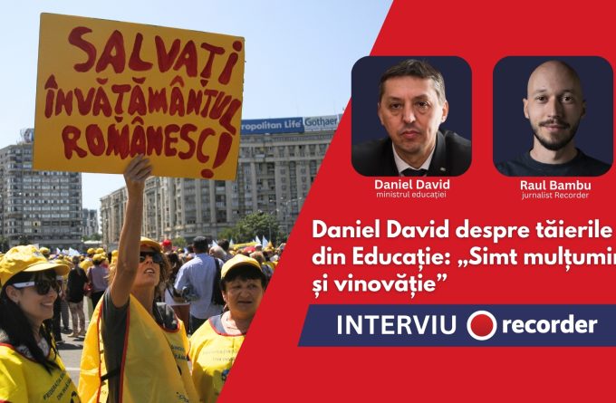 INTERVIU. Daniel David despre tăierile din Educație: „Simt mulțumire și vinovăție”
